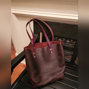 KMM & Co. Signature Brown Kodiak Leather  Tote